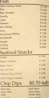 Fish Chips Shop menu