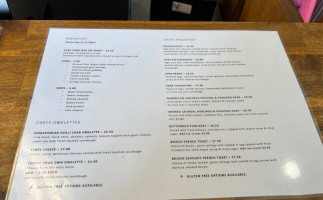 Darwin's Waterfront Café menu