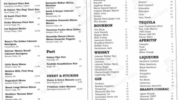 Oyster Bar Darwin menu