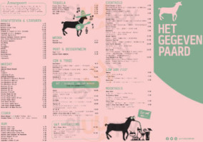 Cafe Het Gegeven Paard menu