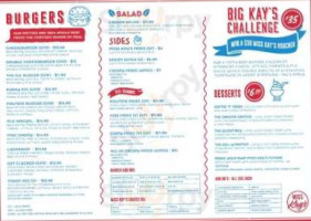 Miss Kay's menu