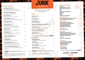 Junk Southbank menu