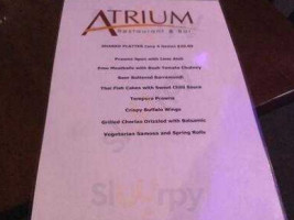 The Atrium menu