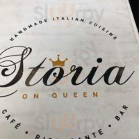Storia on Queen menu