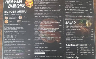Heaven Burger menu