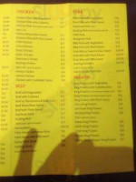 Chan's Tea House menu