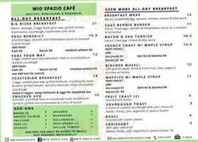 Mio Spazio Cafe menu