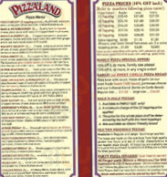 Pizzaland Camp Hill menu