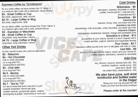 WickED Corner Cafe menu