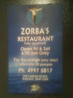 Zorba's food