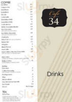 Cafe 34 Karrinyup Shopping Centre menu