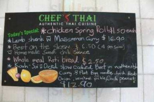 Chef's Thai Mitcham menu