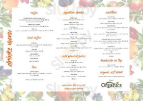 Hills Organics menu