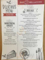 Bellaccino menu