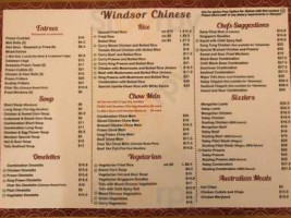 Windsor Thai menu