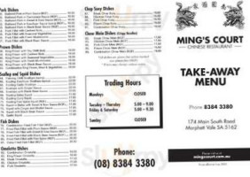 Mings Court Chinese food