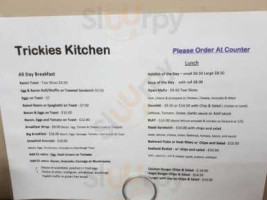 Trickies Kitchen menu