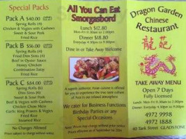 Dragon Garden Chinese Restaurant menu