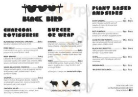 Black Bird menu