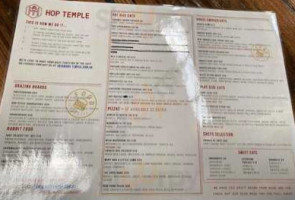 Hop Temple menu