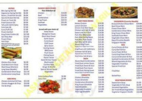 Jasmine Chinese Restaurant menu