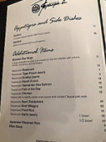 Japanese Teppanyaki-Inn Restaurant menu