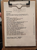 Bar Florian menu