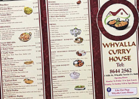 Whyalla Curry House menu