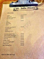 St Judes Cafe menu