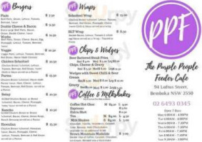 Purple People Feeder Cafe food