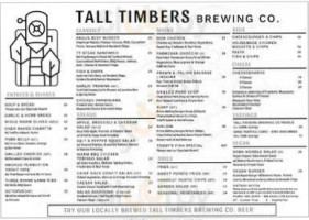 Tall Timbers Manjimup menu