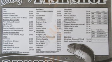Buninyong Fish And Chips menu