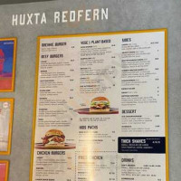Huxtaburger menu