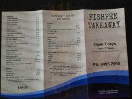 Fishpen Takeaway menu