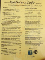 Wallder's Café menu