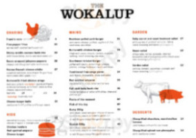 The Wokalup menu