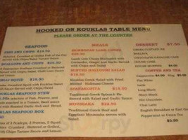 Hooked On Kouklas menu