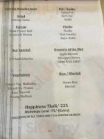 Khandani Rajdhani menu
