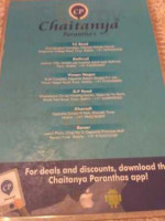 Chaitanya Parantha's menu