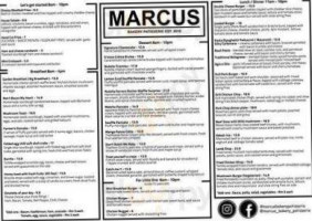 Marcus Bakery Patisserie Cafe menu