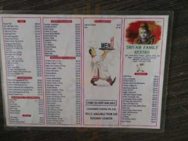 Shivam Family Restro menu