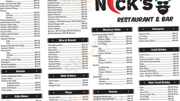 Nick's Restaurant Bar food