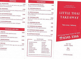 Little Thai Takeaway menu