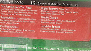 Sam's Pizza Capalaba menu