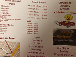 Chicken Coupe Whyalla menu