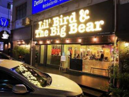 Lil' Bird The Big Bear outside