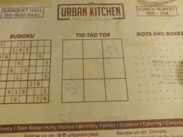 Urban Kitchen menu