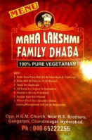 Maha Lakshmi Family Dhaba menu