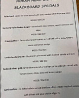 Norah Head Sporties menu