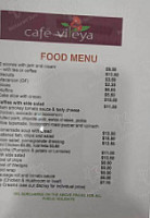 Cafe Vireya menu